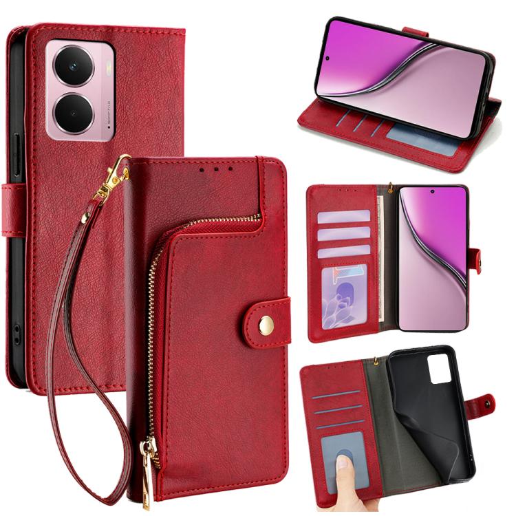 Zipper Bag Leather Phone Case, For Realme P3 Ultra 5G, For Realme P3 Pro 5G Global, For Realme 14 Pro+ 5G, For Realme 14 Pro 5G Global, For Realme C75 4G / 14x 5G Global, For Realme 13 Pro 5G