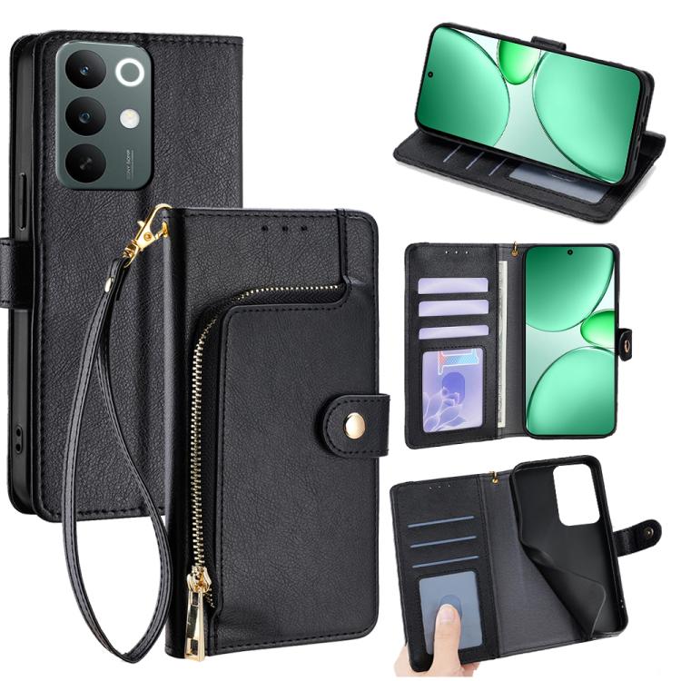 Zipper Bag Leather Phone Case, For Realme P4x 5G, For Realme C85 5G, For Realme 15T 5G Global, For Realme C71 4G, For Realme GT 7 5G Global, For Realme 14 5G Global