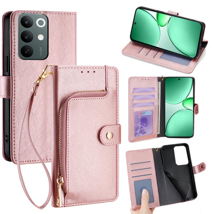 Zipper Bag Leather Phone Case, For Realme P4x 5G, For Realme C85 5G, For Realme 15T 5G Global, For Realme C71 4G, For Realme GT 7 5G Global, For Realme 14 5G Global