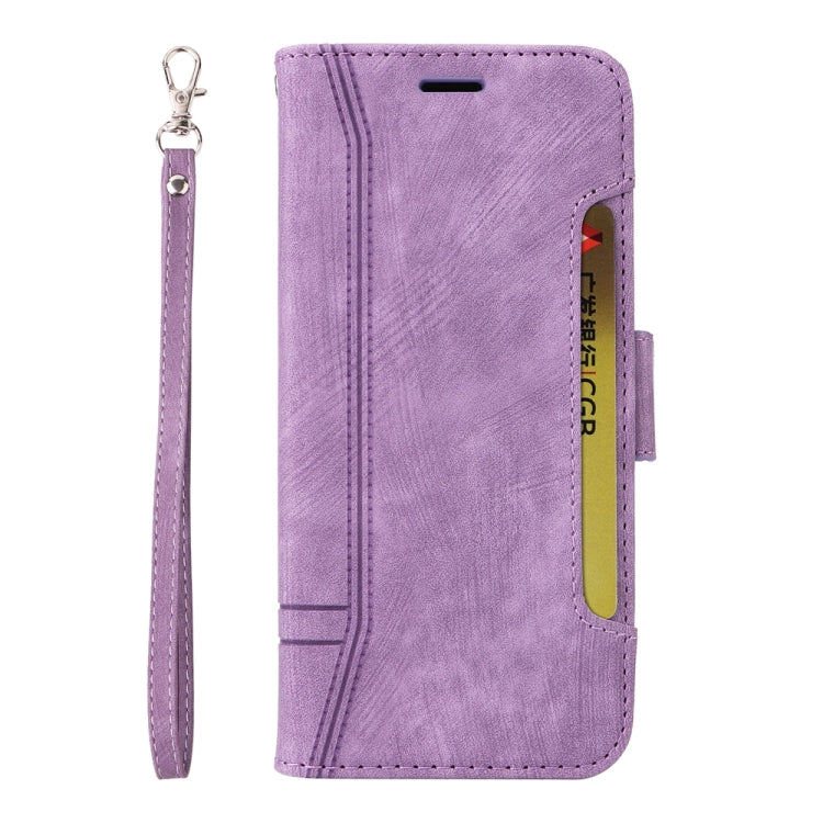 For iPhone 16 Pro Max BETOPNICE Dual-side Buckle Leather Phone Case(Purple)