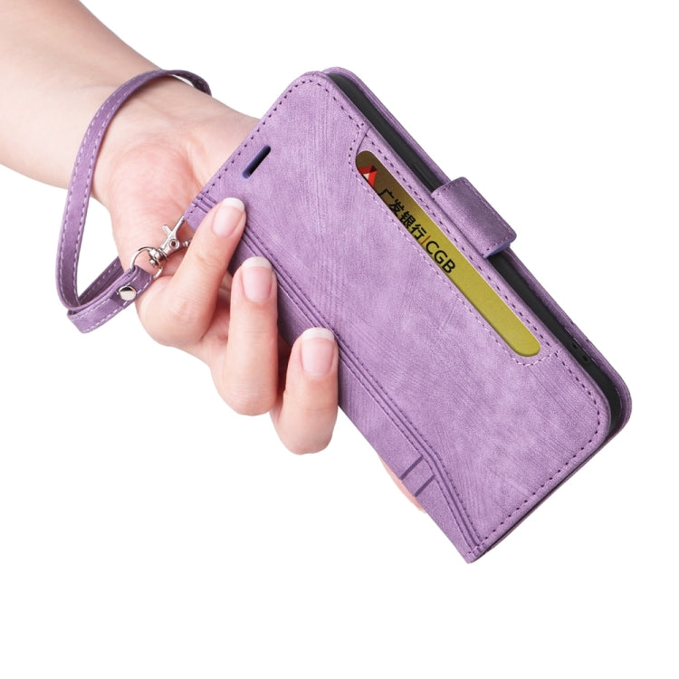 For iPhone 16 Pro Max BETOPNICE Dual-side Buckle Leather Phone Case(Purple)