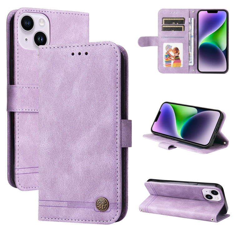 Skin Feel Life Tree Leather Phone Case, For iPhone 16, For iPhone 15 Pro Max, For iPhone 15 Pro, For iPhone 15 Plus