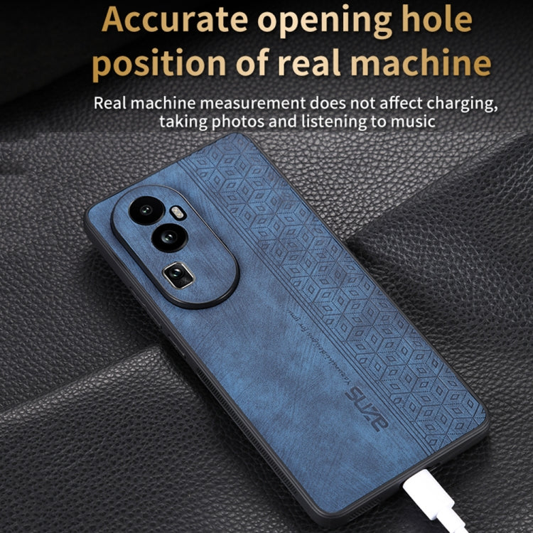 For OPPO A78 4G AZNS 3D Embossed Skin Feel Phone Case(Brown)