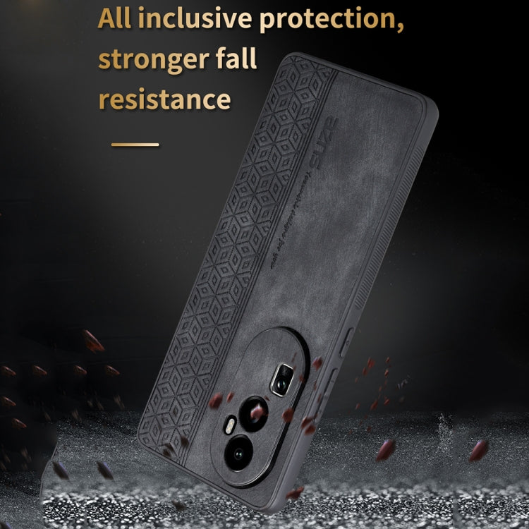 For OPPO A78 4G AZNS 3D Embossed Skin Feel Phone Case(Brown)