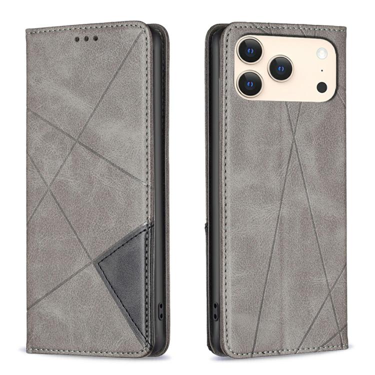 Rhombus Texture Magnetic Leather Phone Case, For iPhone 17 Pro Max, For iPhone 17 Pro, For iPhone 17, For iPhone Air