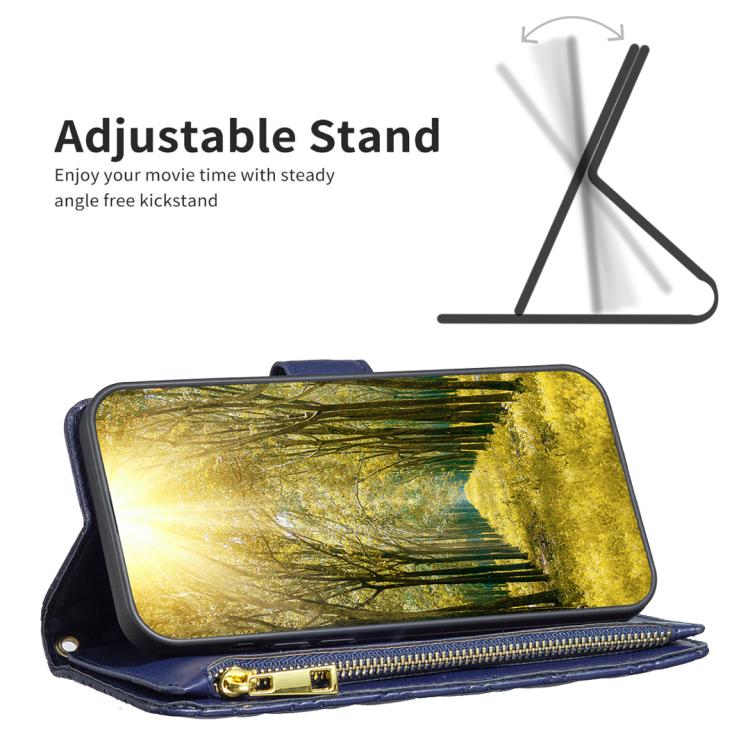 Diamond Lattice Zipper Wallet Leather Flip Phone Case, For iPhone 18 Pro/17 Pro, For iPhone 18 Pro Max/17 Pro Max, For iPhone 17, For iPhone 17 Air