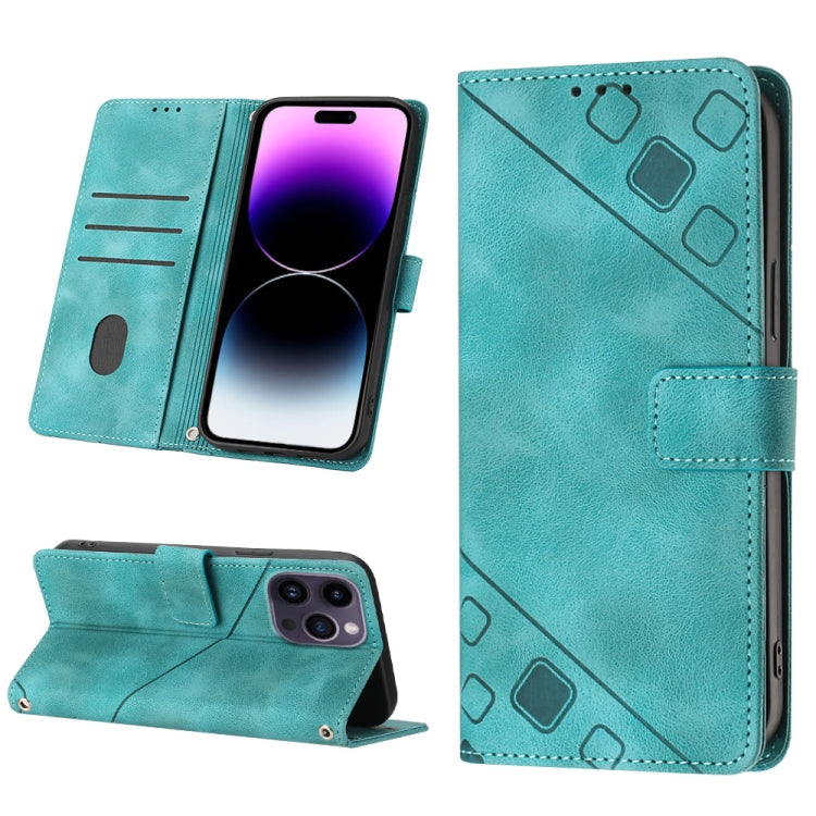 Skin-feel Embossed Leather Phone Case, For iPhone 16, For iPhone 15 Pro Max, For iPhone 15 Pro, For iPhone 15 Plus