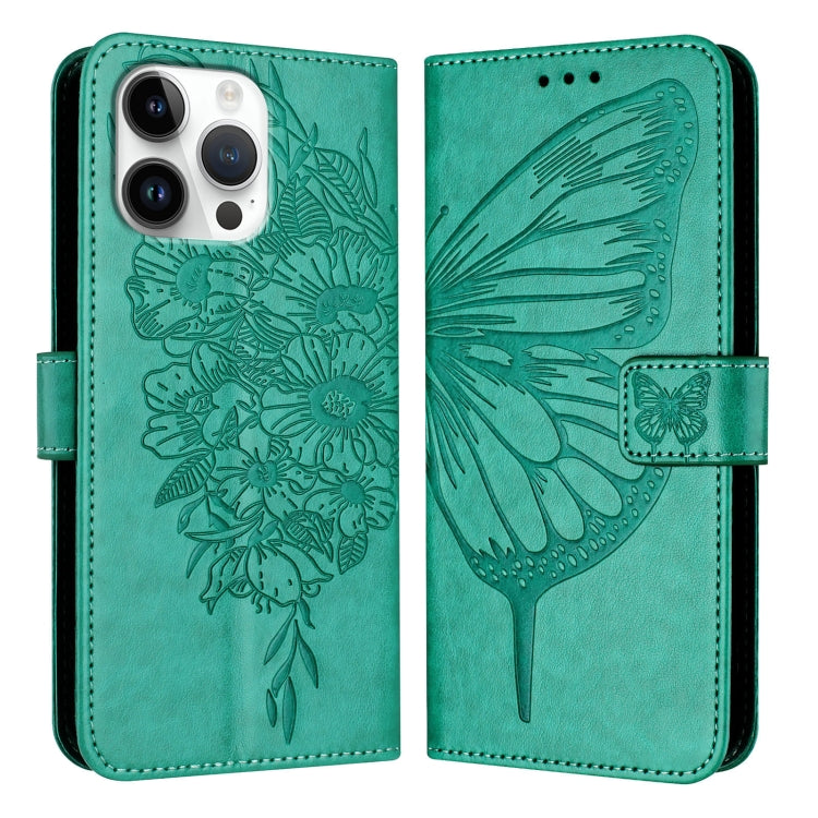 Embossed Butterfly Leather Phone Case, For iPhone 17, For iPhone Air, For iPhone 16 Pro Max