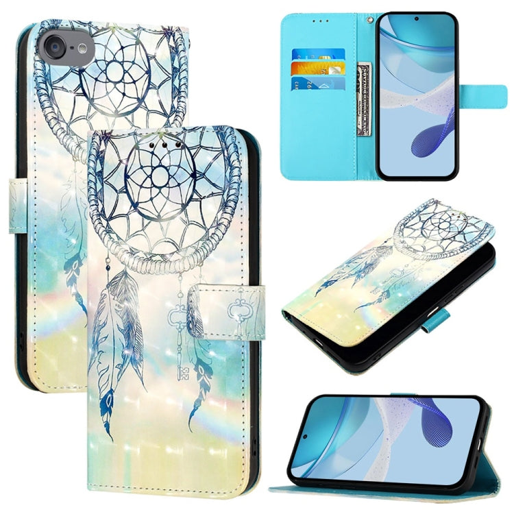 3D Painting Horizontal Flip Leather Phone Case, For iPhone 15, For iPod Touch 7 / 6 / 5