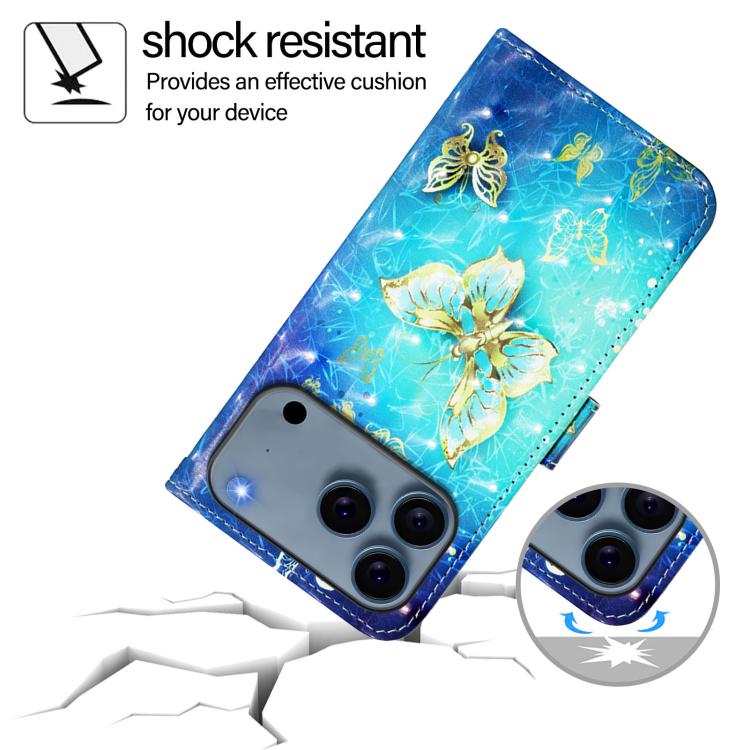 3D Painting Horizontal Flip Leather Phone Case, For iPhone 17e / 16e, For iPhone 17 Pro Max, For iPhone 17 Pro