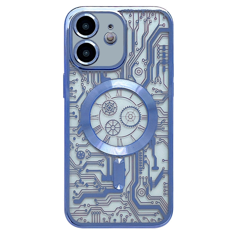 Electroplated Circuit Board Pattern MagSafe Phone Case, For iPhone 12 Pro, For iPhone 11 Pro Max, For iPhone 11