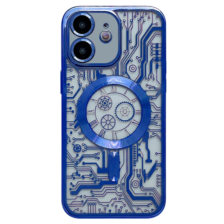 Electroplated Circuit Board Pattern MagSafe Phone Case, For iPhone 12 Pro, For iPhone 11 Pro Max, For iPhone 11