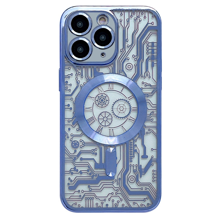 Electroplated Circuit Board Pattern MagSafe Phone Case, For iPhone 12 Pro, For iPhone 11 Pro Max, For iPhone 11
