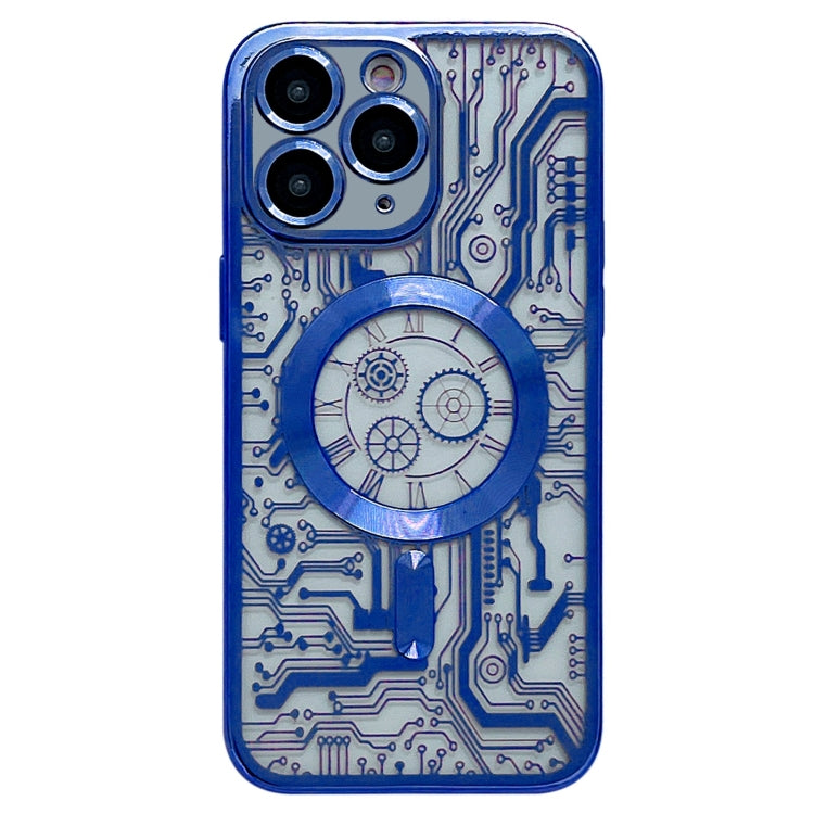 Electroplated Circuit Board Pattern MagSafe Phone Case, For iPhone 12 Pro, For iPhone 11 Pro Max, For iPhone 11