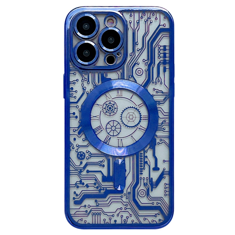 Electroplated Circuit Board Pattern MagSafe Phone Case, For iPhone 12 Pro, For iPhone 11 Pro Max, For iPhone 11