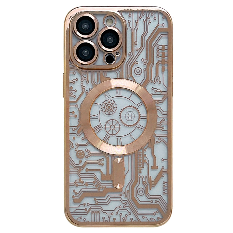 Electroplated Circuit Board Pattern MagSafe Phone Case, For iPhone 12 Pro, For iPhone 11 Pro Max, For iPhone 11
