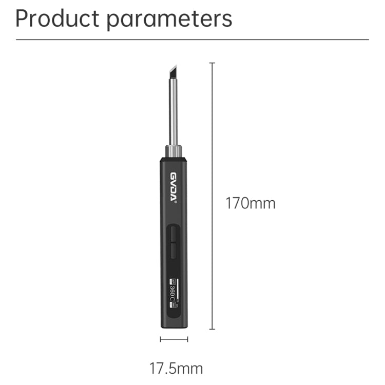 GVDA GD300 Intelligent Internal Heating Digital Display Constant Temperature Maintenance Electric Soldering Iron with 65W Charger