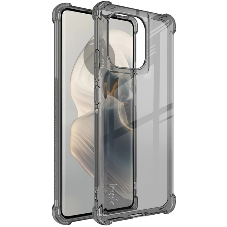 For Motorola Edge 50 Pro imak Shockproof Airbag TPU Phone Case(Transparent Black)