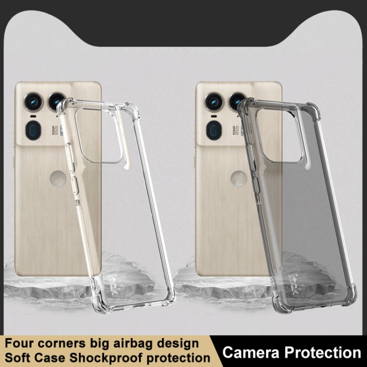 For Motorola Edge 50 Ultra 5G imak Shockproof Airbag TPU Phone Case(Transparent Black)