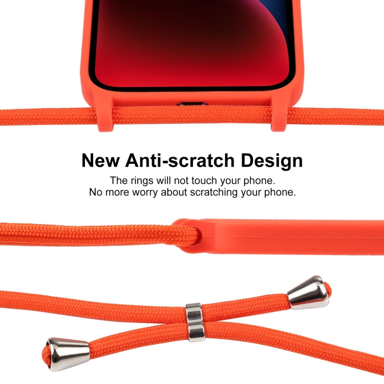 Crossbody Lanyard Liquid Silicone Case, For iPhone 15 Plus