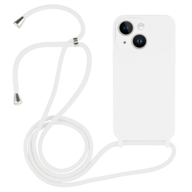Crossbody Lanyard Liquid Silicone Case, For iPhone 15 Plus