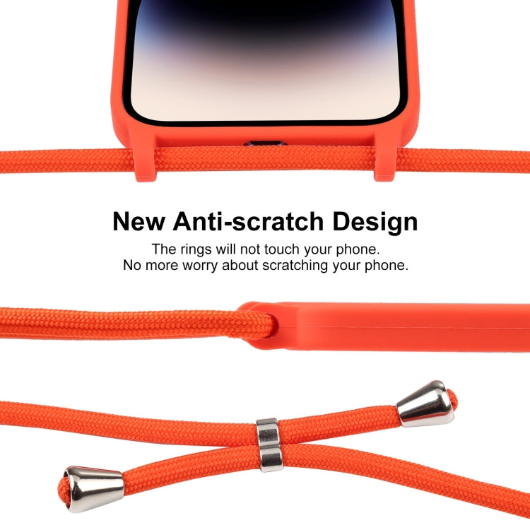 Crossbody Lanyard Liquid Silicone Case, For iPhone 15 Pro Max