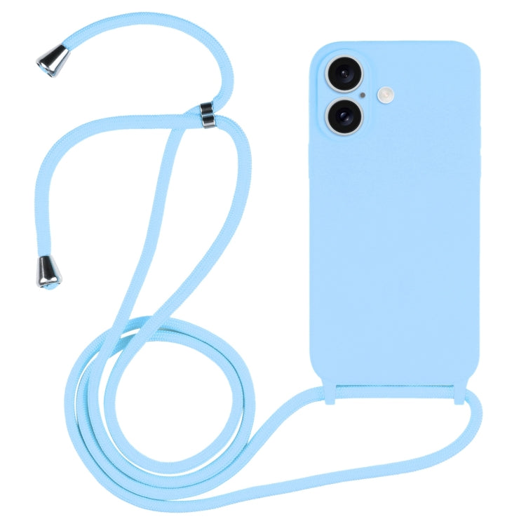 Crossbody Lanyard Liquid Silicone Case, For iPhone 16