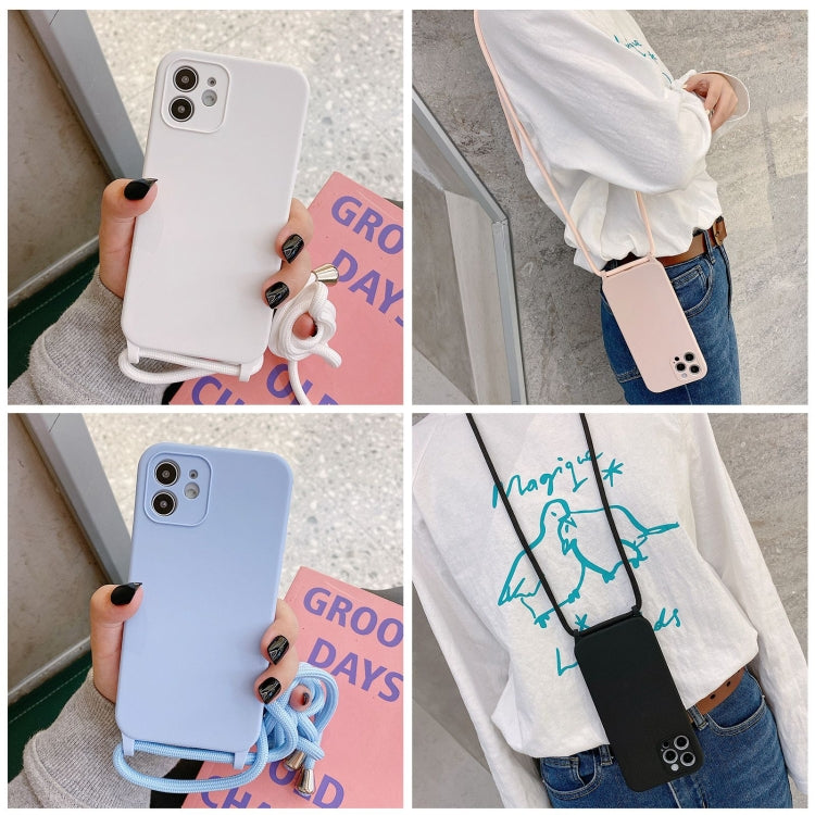 Crossbody Lanyard Liquid Silicone Case, For iPhone 15 Plus