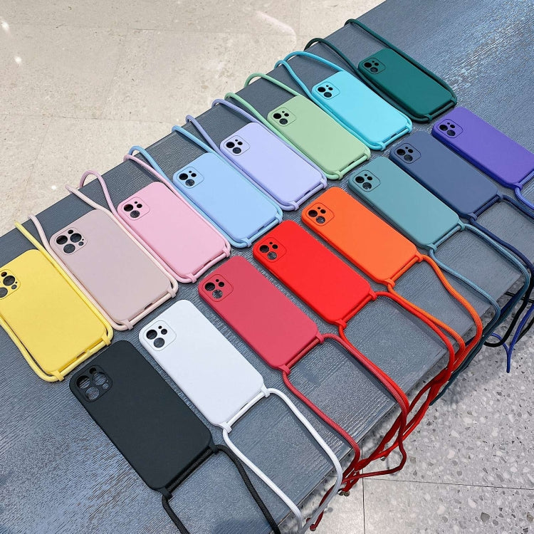 Crossbody Lanyard Liquid Silicone Case, For iPhone 15 Plus