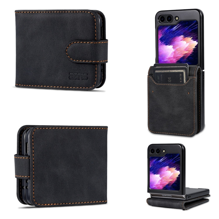 For Samsung Galaxy Z Flip6 / Flip7 FE AZNS Dream II Skin Feel PU+TPU Horizontal Flip PU Phone Case(Black)