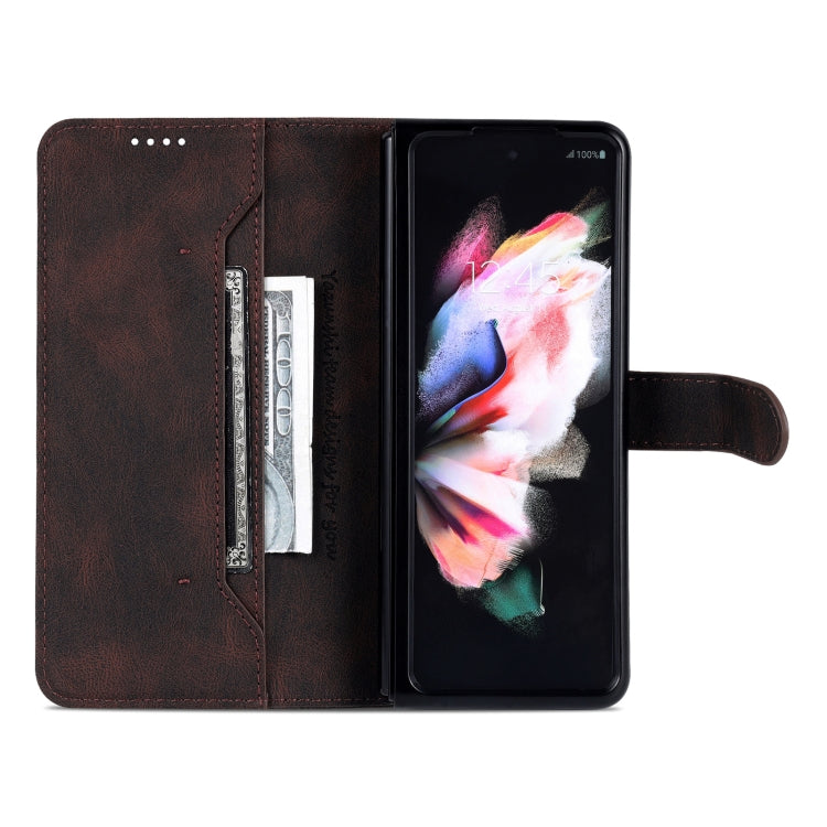 For Samsung Galaxy Z Fold6 5G AZNS Dream II Skin Feel PU+TPU Horizontal Flip PU Phone Case(Coffee)