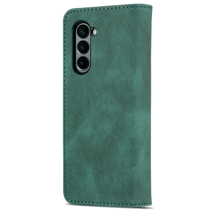 For Samsung Galaxy Z Fold6 5G AZNS Dream II Skin Feel PU+TPU Horizontal Flip PU Phone Case(Green)