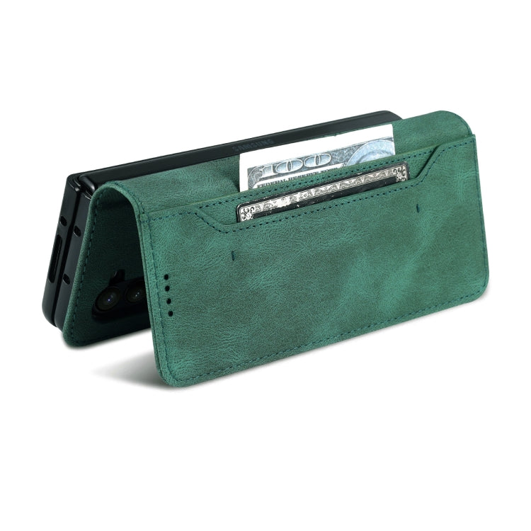For Samsung Galaxy Z Fold6 5G AZNS Dream II Skin Feel PU+TPU Horizontal Flip PU Phone Case(Green)