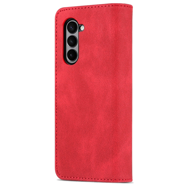 For Samsung Galaxy Z Fold6 5G AZNS Dream II Skin Feel PU+TPU Horizontal Flip PU Phone Case(Red)
