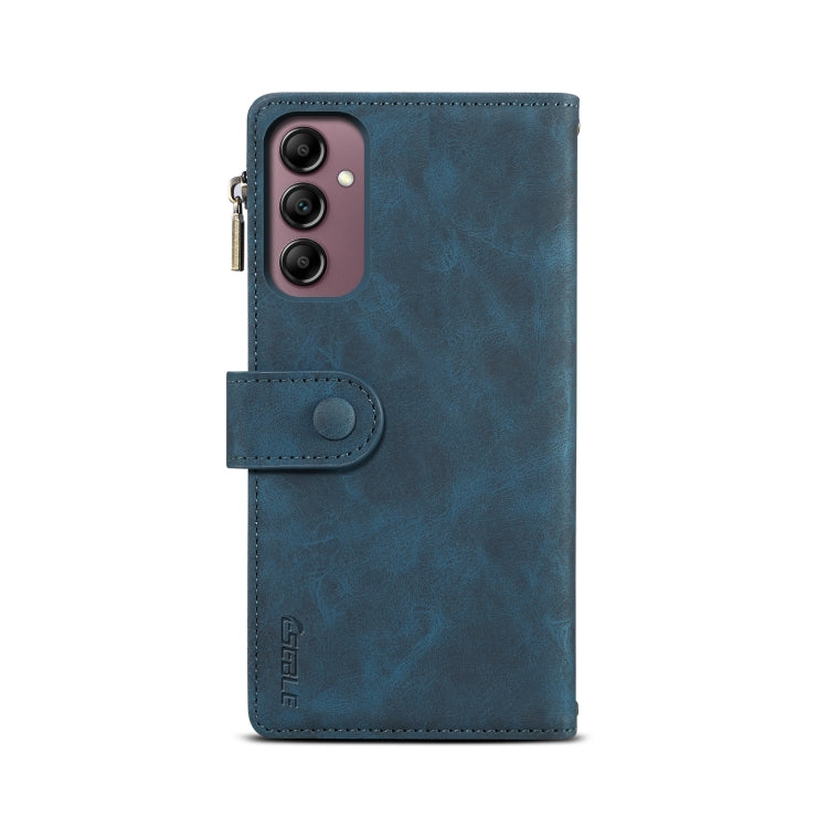 For Samsung Galaxy M55 5G ESEBLE Retro Frosted RFID Flip Leather Phone Case(Dark Green)