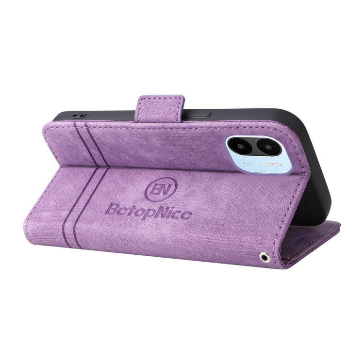 For OPPO A1 5G / A98 / F23 5G BETOPNICE Dual-side Buckle Leather Phone Case(Purple)