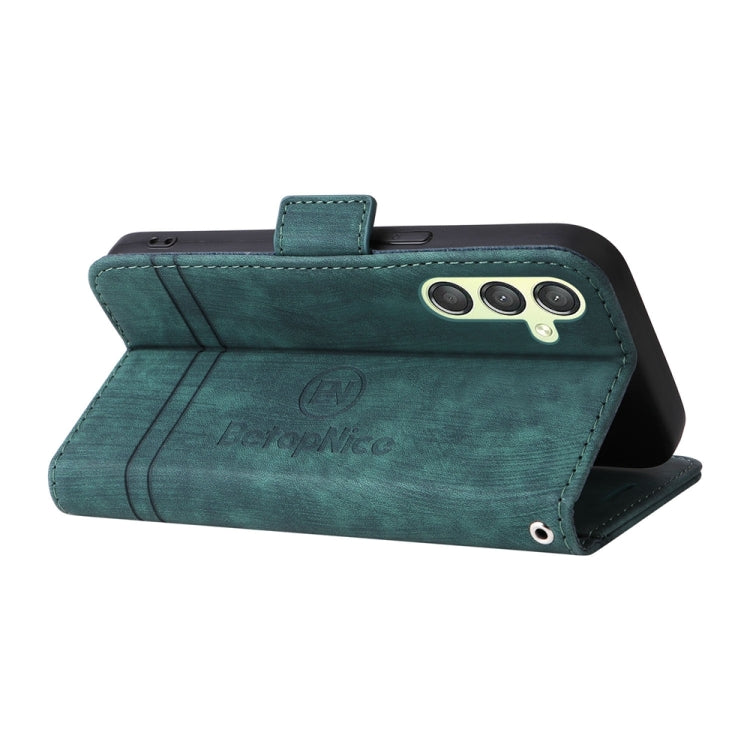 For Samsung Galaxy A24 4G BETOPNICE Dual-side Buckle Leather Phone Case(Green)