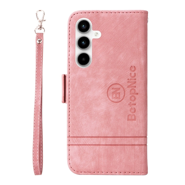 For Samsung Galaxy A35 5G BETOPNICE Dual-side Buckle Leather Phone Case(Pink)