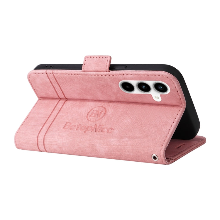 For Samsung Galaxy A35 5G BETOPNICE Dual-side Buckle Leather Phone Case(Pink)