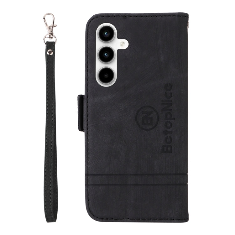 For Samsung Galaxy A35 5G BETOPNICE Dual-side Buckle Leather Phone Case(Black)