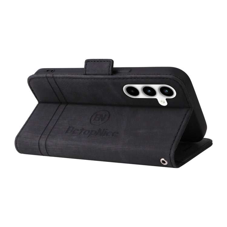 For Samsung Galaxy A35 5G BETOPNICE Dual-side Buckle Leather Phone Case(Black)