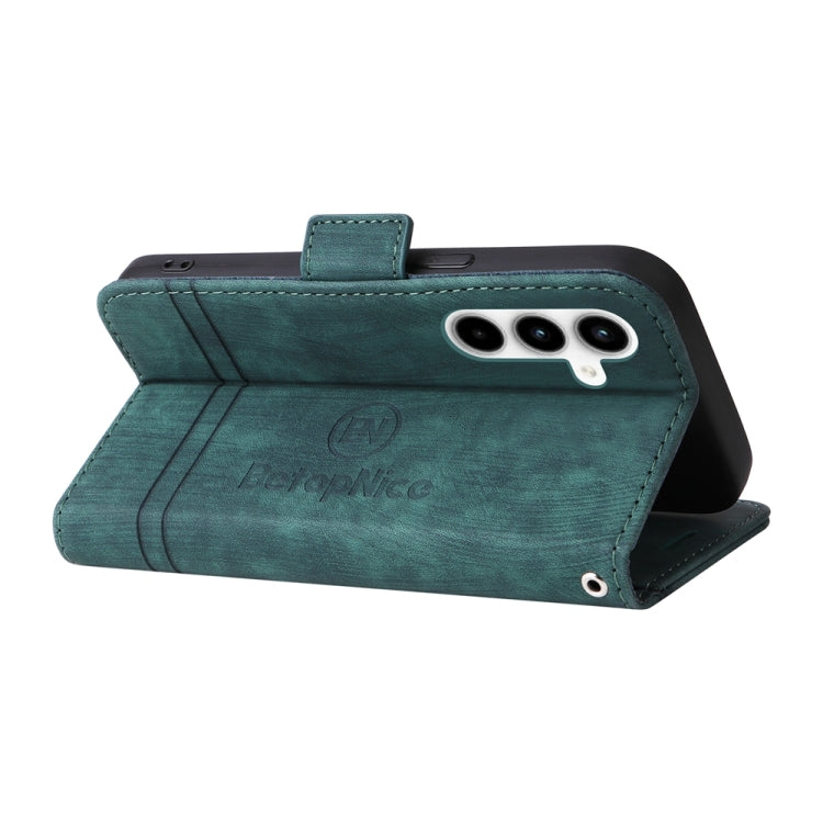 For Samsung Galaxy A35 5G BETOPNICE Dual-side Buckle Leather Phone Case(Green)