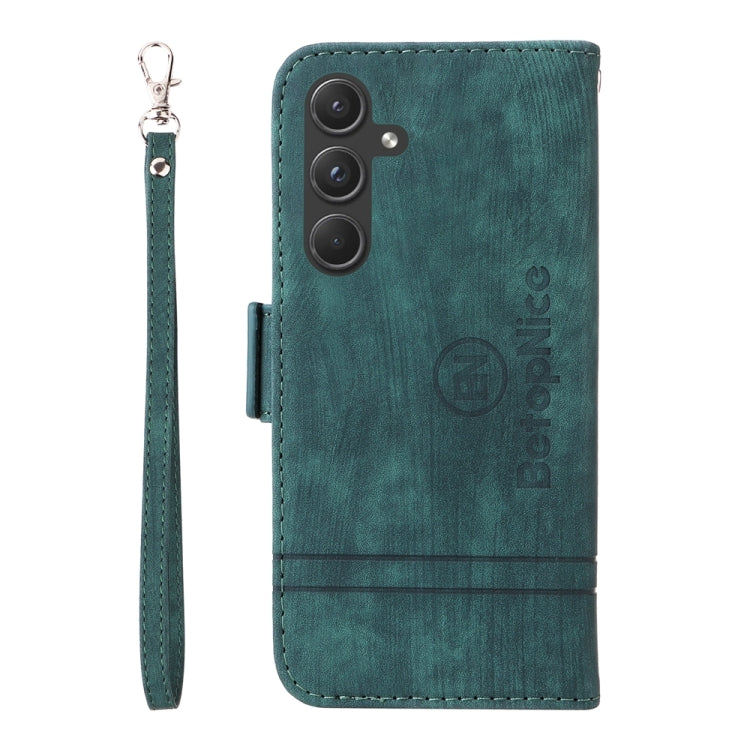 For Samsung Galaxy A55 BETOPNICE Dual-side Buckle Leather Phone Case(Green)