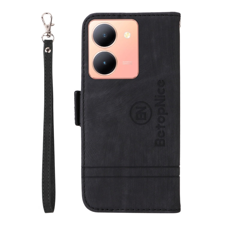 For vivo Y78 5G Global BETOPNICE Dual-side Buckle Leather Phone Case(Black)