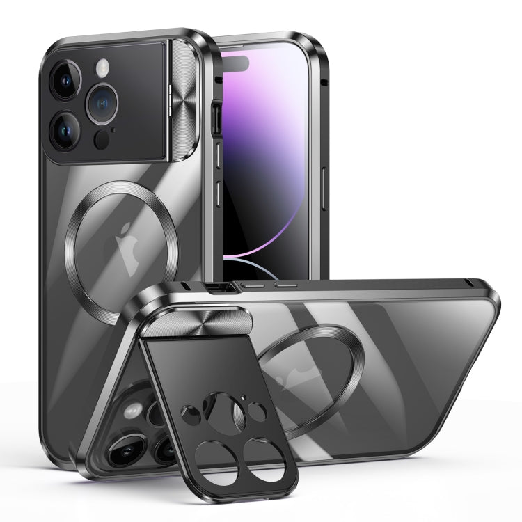 Large Window Holder MagSafe Magnetic Metal Phone Case, For iPhone 15 Pro Max, For iPhone 15 Pro, For iPhone 14, For iPhone 14 Pro, For iPhone 15