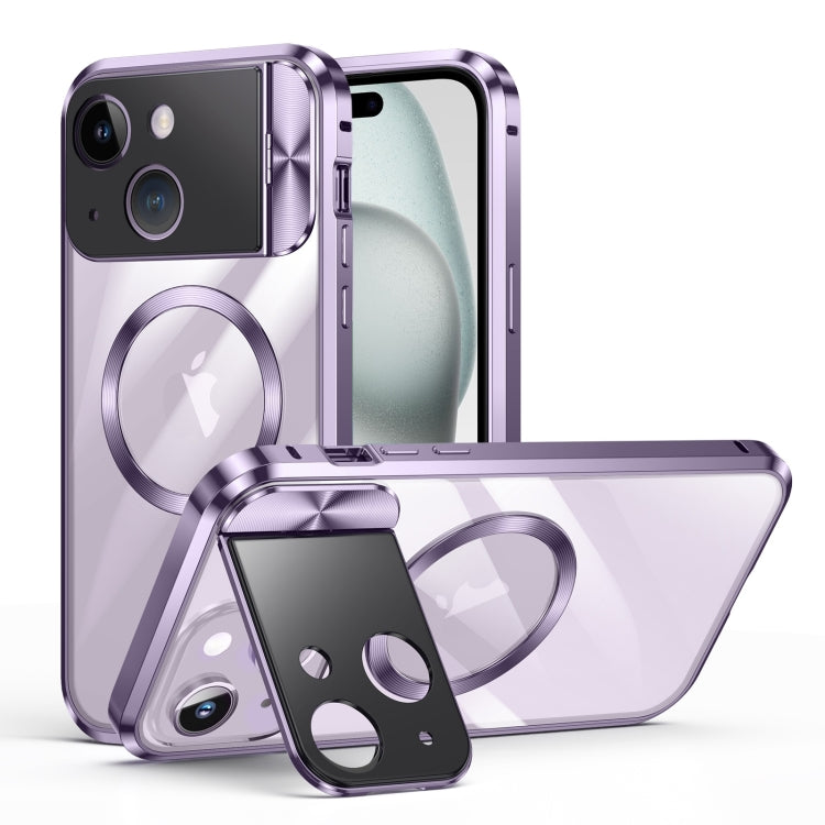 Large Window Holder MagSafe Magnetic Metal Phone Case, For iPhone 15 Pro Max, For iPhone 15 Pro, For iPhone 14, For iPhone 14 Pro, For iPhone 15