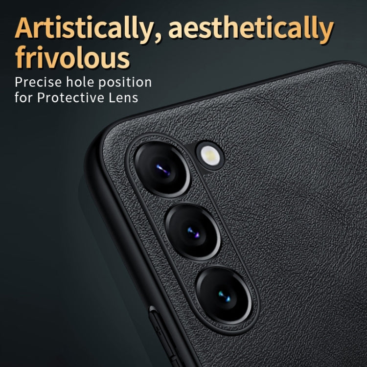 For Samsung Galaxy S25+ 5G SULADA Shockproof TPU Hybrid Handmade Leather Phone Case(Brown)