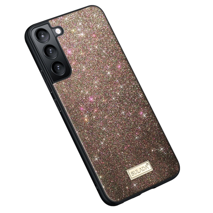 For Samsung Galaxy S25+ 5G SULADA Glittery TPU Hybrid Handmade Leather Phone Case(Colorful)