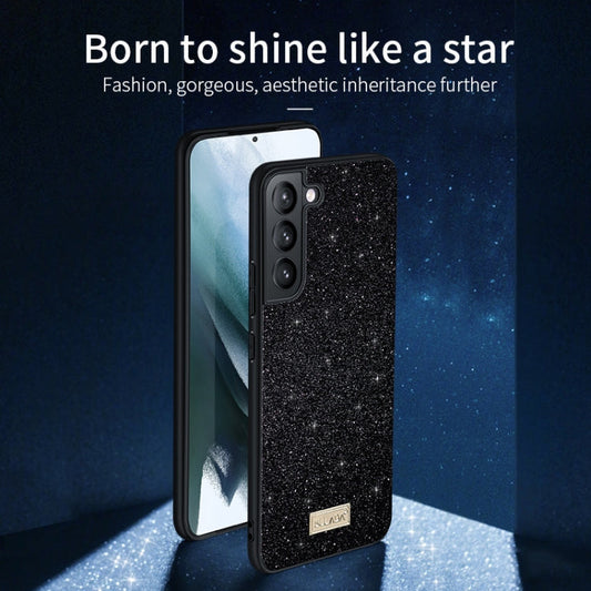 For Samsung Galaxy S25 Ultra 5G SULADA Glittery TPU Hybrid Handmade Leather Phone Case(Red)