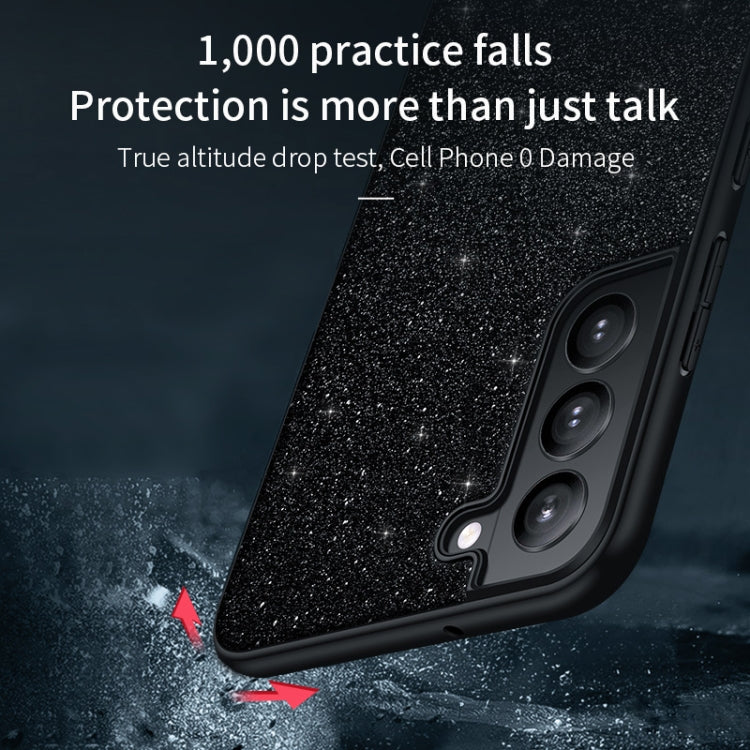 For Samsung Galaxy S25+ 5G SULADA Glittery TPU Hybrid Handmade Leather Phone Case(Colorful)